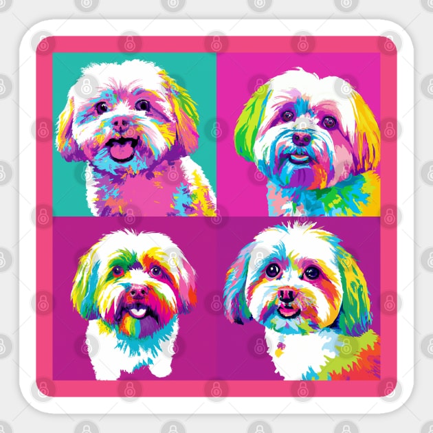 Maltese Pop Art - Dog Lover Gifts Sticker by PawPopArt